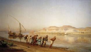 Nil, Treidelszene (Frederick Arthur Bridgman) - Muzeo.com