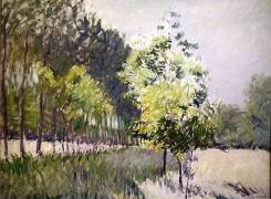 Orchard and Avenue of Trees (Gustave Caillebotte) - Muzeo.com