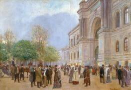 Outside the Palais de l'Industrie (Jean Béraud) - Muzeo.com