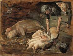 Pigsty (Max Liebermann) - Muzeo.com