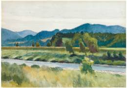 Rain on River (Edward Hopper) - Muzeo.com