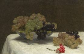 Still Life with Grapes and a Carnation (Henri Fantin-Latour) - Muzeo.com