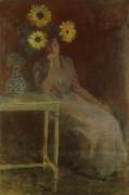 Suzanne with Sunflowers (Claude Monet) - Muzeo.com