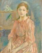 The Artist's Daughter with a Parakeet (Berthe Morisot) - Muzeo.com
