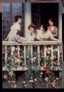The Balcony (Eugene Von Blaas) - Muzeo.com