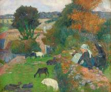 The Breton Shepherdess (Paul Gauguin) - Muzeo.com