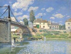 The Bridge at Villeneuve-la-Garenne (Alfred Sisley) - Muzeo.com