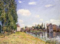 The Moret Bridge in the summer (Alfred Sisley) - Muzeo.com