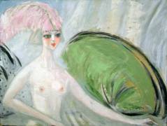 Odalisque à la plume rose (Jacqueline Marval) - Muzeo.com