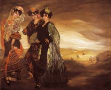 The three cousins (Ignacio Zuloaga y Zabaleta) - Muzeo.com