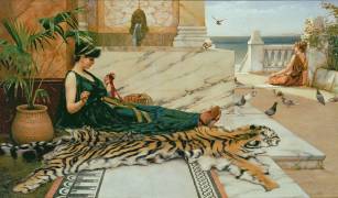The Tiger Skin (John William Godward) - Muzeo.com
