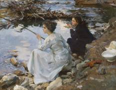 Two Girls Fishing (John Singer Sargent) - Muzeo.com