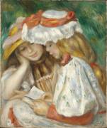 Two Girls Reading (Auguste Renoir) - Muzeo.com