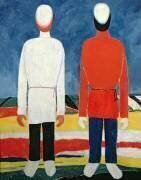 Two Masculine Figures (Kazimir Malevitch) - Muzeo.com