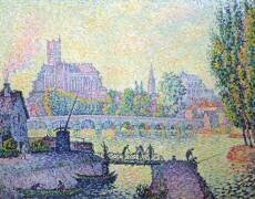 View of the bridge of Auxerre (Paul Signac) - Muzeo.com