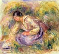 Washerwoman in Blue (Auguste Renoir) - Muzeo.com