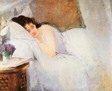 Woman Awakening (Eva Gonzales) - Muzeo.com