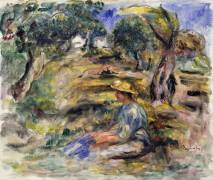 Woman in Blue (Auguste Renoir) - Muzeo.com