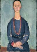 Woman with a Red Necklace (Amedeo Modigliani) - Muzeo.com
