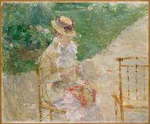 Young Woman Knitting (Berthe Morisot) - Muzeo.com