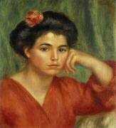 Young Woman with a Rose (Auguste Renoir) - Muzeo.com