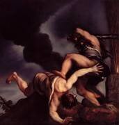Cain taunting Abel (Tiziano) - Muzeo.com