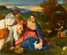 La Vierge et l'Enfant avec sainte Catherine dit La vierge au lapin (Tiziano) - Muzeo.com