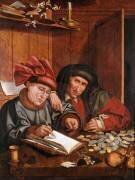 Les compteurs d'argent (Marinus van Reymerswaele) - Muzeo.com