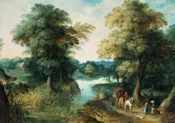 River Landscape (Jan Brueghel the Elder) - Muzeo.com