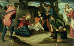 The Adoration of the Shepherds (Tintoretto) - Muzeo.com