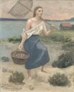 La pêcheuse (Pierre Puvis de Chavannes) - Muzeo.com