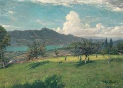 Les pommiers en Savoie ; vue du lac du Bourget (Carolus-Duran) - Muzeo.com