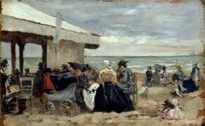 Beach (Eugène Boudin) - Muzeo.com