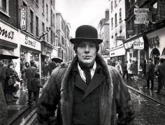 Fashionable male wearing a bowler hat and fur coat in Carnaby Street dandy, London (anonymous) - Muzeo.com