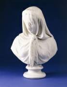 A Marble Bust of a Veiled Woman (Giovanni Battista Lombardi) - Muzeo.com