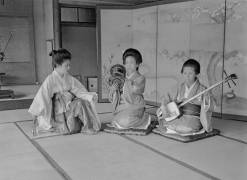 3 Geishas Play Music in an Inn (Waldemar Abegg) - Muzeo.com