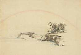 Landscape with Rainbow (Hokusai) - Muzeo.com