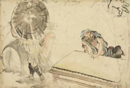 Mochi Maker and a Tatami Maker (Hokusai) - Muzeo.com