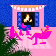 Christmas by the fireplace (Claire Huntley) - Muzeo.com