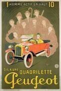 Publicité pour la Peugeot Quadrilette (Michel Liebeaux) - Muzeo.com