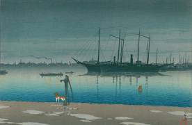 Akashi-cho after Rain (Hasui Kawase) - Muzeo.com