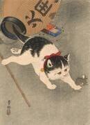 Cat and mouse (Ohara Koson) - Muzeo.com