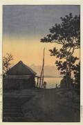 Evening at Aso in Ibaraki Prefecture, December 1937 (Hasui Kawase) - Muzeo.com