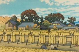 Kanago Village, Ibaraki Prefecture (Kanagomura (Ibaraki ken)) (Hasui Kawase) - Muzeo.com