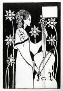Lady with Cello (Aubrey Beardsley) - Muzeo.com