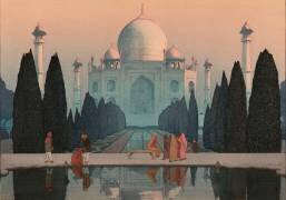 Morning Mist in Taj Mahal (Hiroshi Yoshida) - Muzeo.com