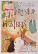 Reproduction of a poster advertising an Exhibition by H. G. Ibels, at the Bodiniere, Rue St Lazare, Paris, 1894 (Henri-Gabriel Ibels) - Muzeo.com